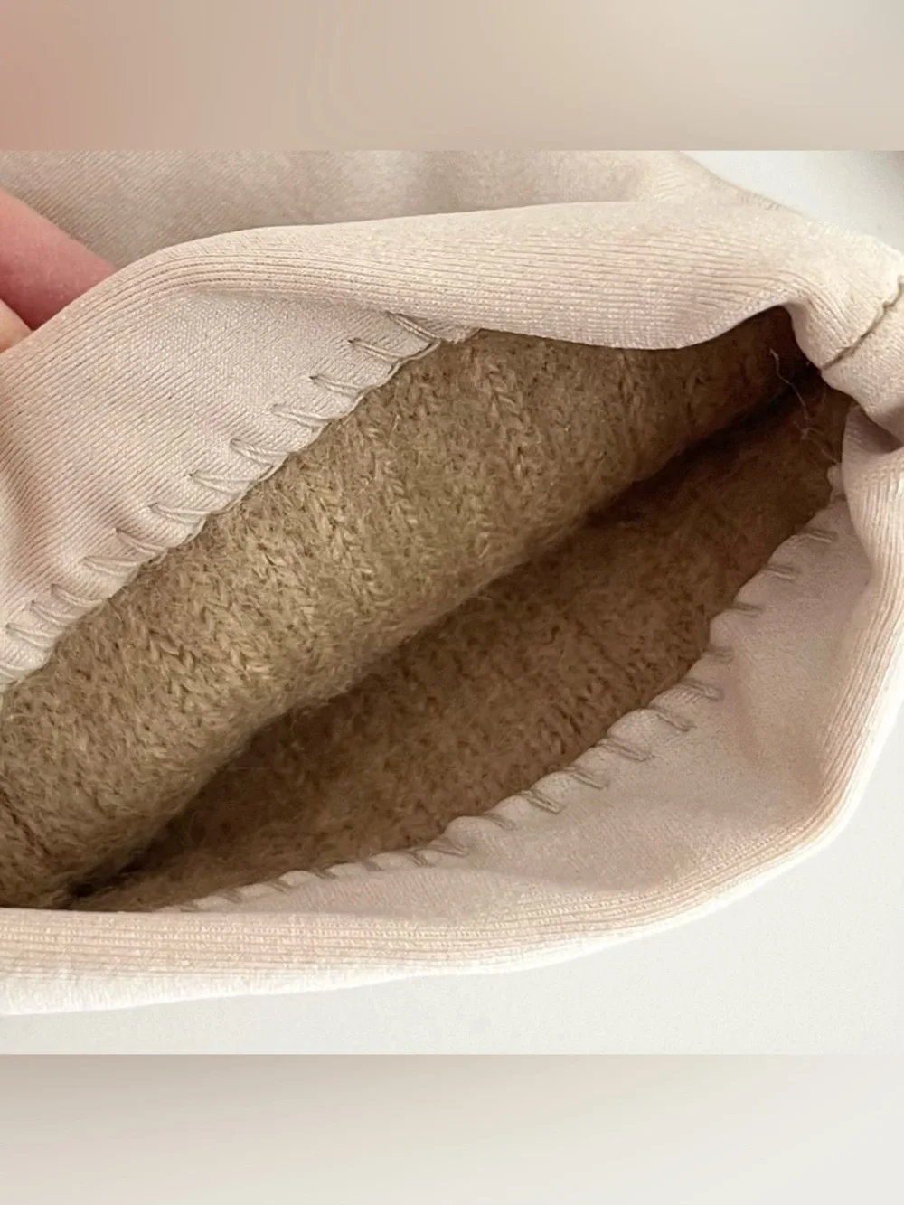 Vintage Women's Leather Trimmed Ivory Driving Gloves Lined Warm Elegant